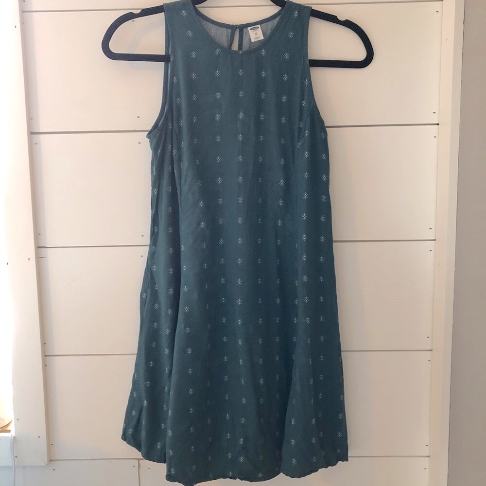 Old Navy dark green a-line dress